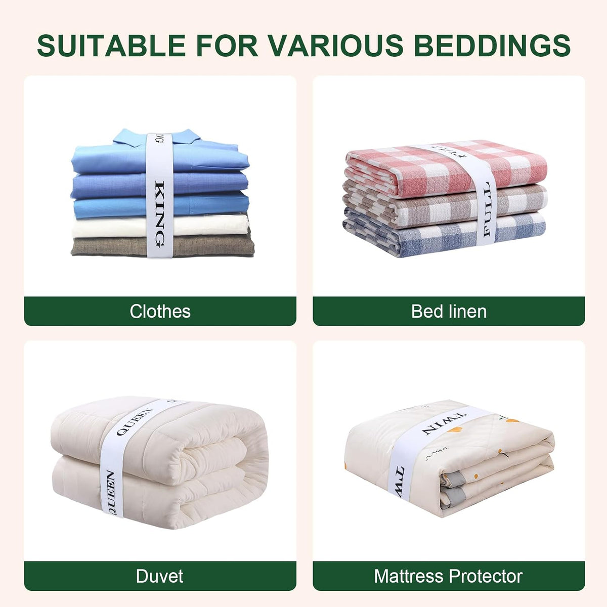 Bed Sheet Organizers and Storage Sheet Keeper Straps for Bedsheet(Mix20PCs)