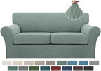 Turquoize 3 Piece Sofa Covers for 2 Cushion Couch Sofa Slipcover Soft Couch by Turquoize