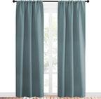 NICETOWN Greyish Blue Blackout Curtains Panels - Image 2