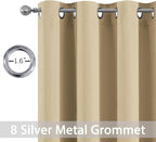 Yakamok Wide Thermal Blackout Patio Door Curtain Panel, Extra Wide Curtains - Image 2