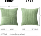 MIULEE Sage Green Decorative Throw Pillow Covers 18x18 Inch - Image 6
