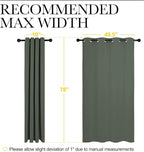 NICETOWN Dark Mallard Blackout Curtain Panel Grommet - Image 7