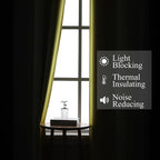 Estelar Textiler Black and Yellow Blackout Curtains 45 Inch Length, Full Light - Image 3