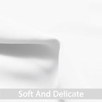 Yakamok Pure White Curtains 45 Inch Length, Grommet Top Small Window Drapes - Image 3