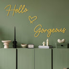 Metal Hello Gorgeous Wall Art Modern Farmhouse Wall Decor Signs
