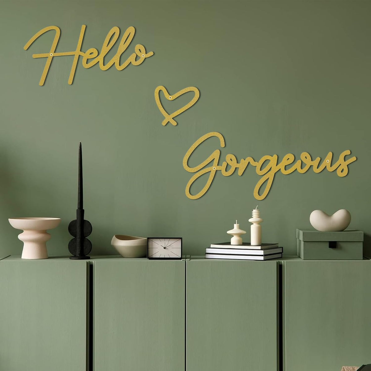Metal Hello Gorgeous Wall Art Modern Farmhouse Wall Decor Signs
