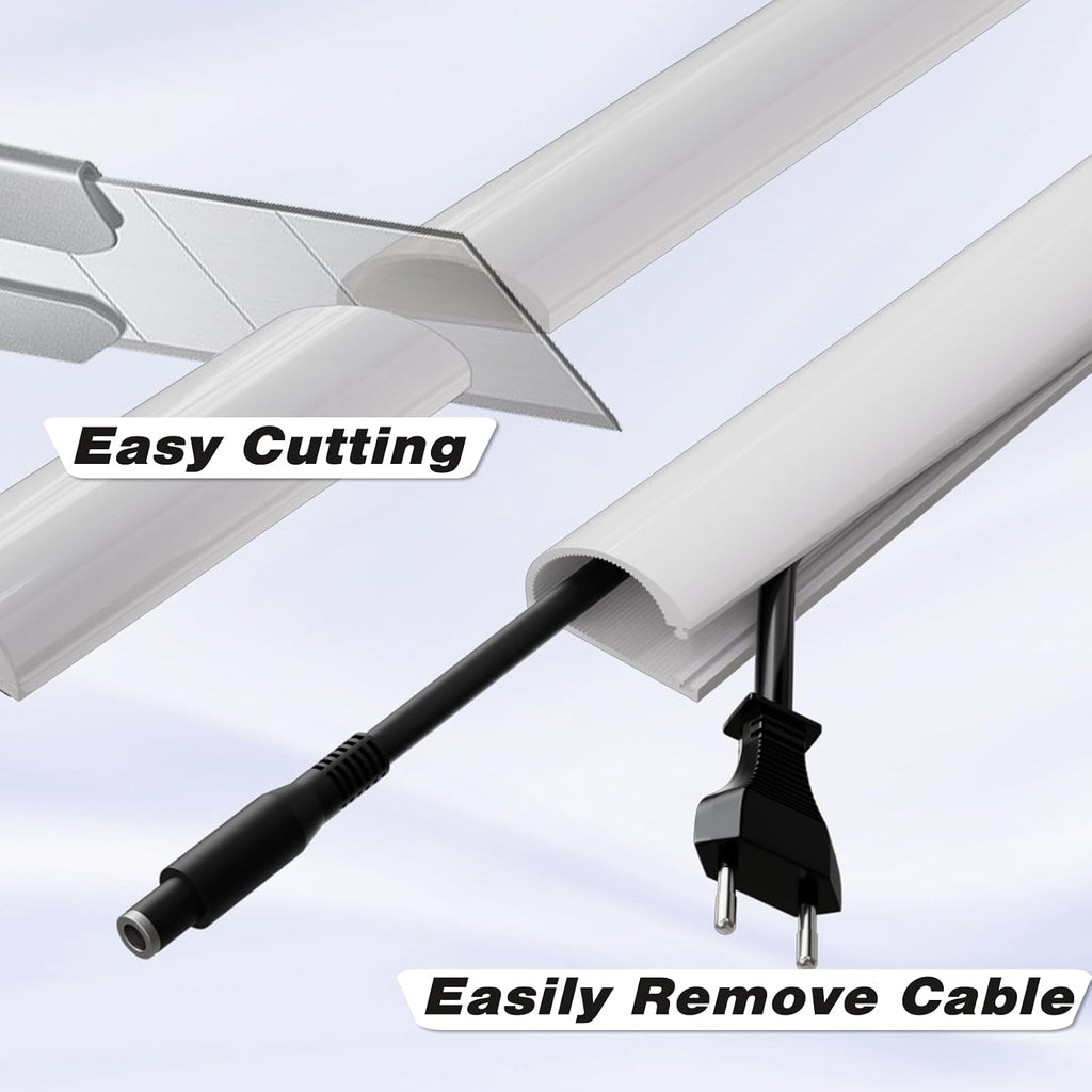 78" Silicone Cord Hider for Wall Mount TV,Large Self-Adhesive Cable Hider