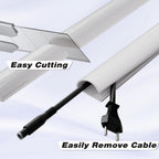 78" Silicone Cord Hider for Wall Mount TV,Large Self-Adhesive Cable Hider