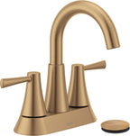 Moen 84022BZG Ronan 2-Handle Centerset Bath Faucet, Gold