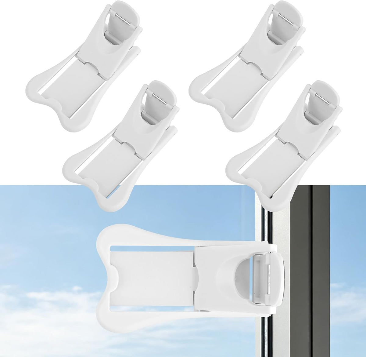 XIHIRCD 4pcs Sliding Door Kid Lock, Sliding Glass Patio Closet Door Lock