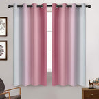 Yakamok 63 Inch Length Ombre Curtains, Thermal Insulated Grommet Window Drapes - Image 2