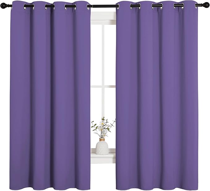NICETOWN Bedroom Curtain Panels Blackout Draperies, Thermal Insulated Solid - Image 2