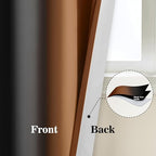 Yakamok Blackout Ombre Burnt Orange and Black Curtains-Gradient Room Darkening - Image 5