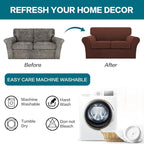Turquoize 3 Piece Sofa Covers for 2 Cushion Couch Sofa Slipcover Soft Couch - Image 7