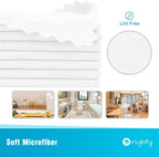 Orighty Microfiber Cleaning Cloth Bulk, 150 Pack Shop Towels 12x12in, White