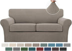 Turquoize 3 Piece Sofa Covers for 2 Cushion Couch Sofa Slipcover Soft Couch by Turquoize