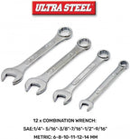 113PC Mechanic Tool Set, Ratchet, Sockets, Wrenches, Hex Keys