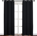 NICETOWN Thermal Insulated Black Blackout Curtains/Drapes 84 inches Length 2 by NICETOWN