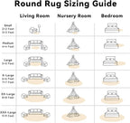 OLANLY Cream Round Rugs for Bedroom - Image 8