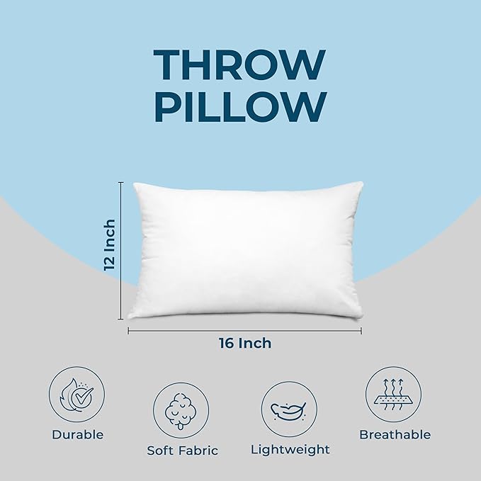 Utopia Bedding Throw Pillows – 12 x 16 Inches Down Alternative Pillows - Image 4