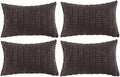 Fancy Homi 4 Packs Boho Dark Brown Decorative Throw Pillow Covers 16x24 Inch by Fancy+Homi