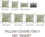 Fancy Homi 2 Packs Sage Green Decorative Throw Pillow Covers 16x16 Inch - Image 7