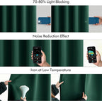 MIULEE Christmas Hunter Green Back Tab Blackout Curtains 102 Inch Long 2 Panels - Image 5