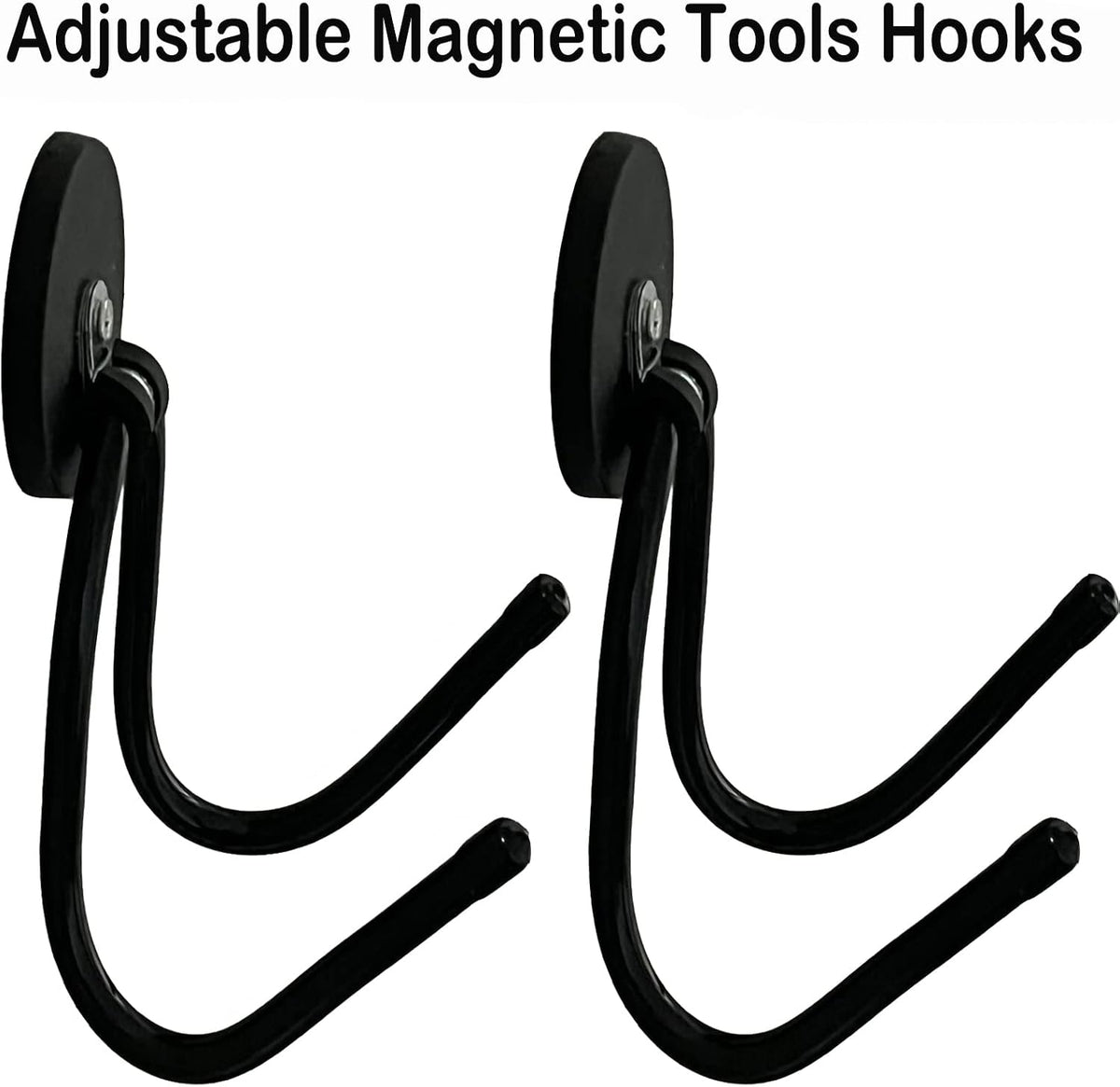 Pmsanzay 2 Pack Power Drill Tool Organizer Holder,Magnetic Tool Holders,Garage Tool Storage Rack,Heavy Duty Large Garage Magnet Utility Hooks with Rubber Coating, No Scratches - No Power Drill
