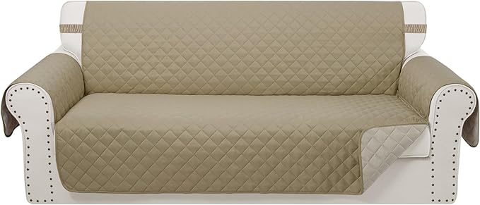 Reversible 4 Seater Sofa Cover 91 Inch Large Couch Cover Furniture Protector by LuxshareHome