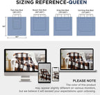 PU MEI Sherpa Blanket Full/Queen Plaid Thick Bed Blanket, 90”*80” Super Soft - Image 8