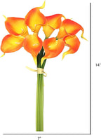 Vickerman 14'' Artificial Orange Calla Lily Bundle