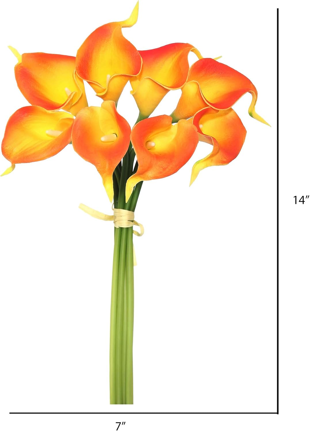Vickerman 14'' Artificial Orange Calla Lily Bundle