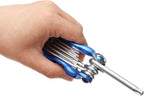 HARFINGTON Folding Hex Key Wrench T9-T40 Torx Star CR-V Steel Portable
