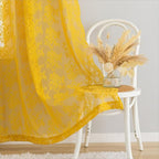 YJ YANJUN Vintage Lace Curtains 84 Inches Long-Victorian Floral Pattern Boho - Image 3