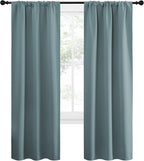NICETOWN Greyish Blue Blackout Curtains Panels - Image 2