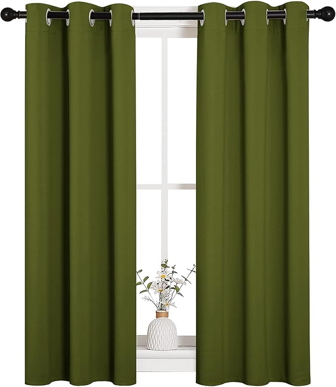 NICETOWN Christmas Bedroom Curtain Panels Blackout Draperies, Thermal Insulated - Image 2