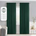 MIULEE Christmas Hunter Green Back Tab Blackout Curtains 84 Inch Length 2 by MIULEE