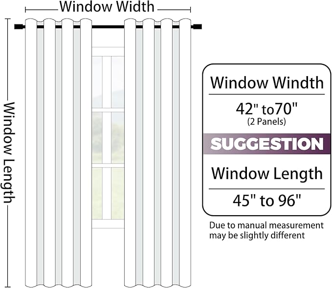 Yakamok 100% Blackout Curtains 84 Inch Length 2 Layers, Light Blocking Thermal - Image 7