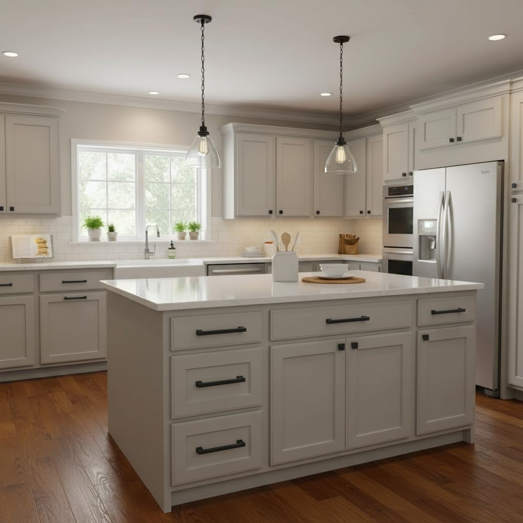 5" Matte Black Cabinet Pulls and Handles 10 Pack, AL3071MB