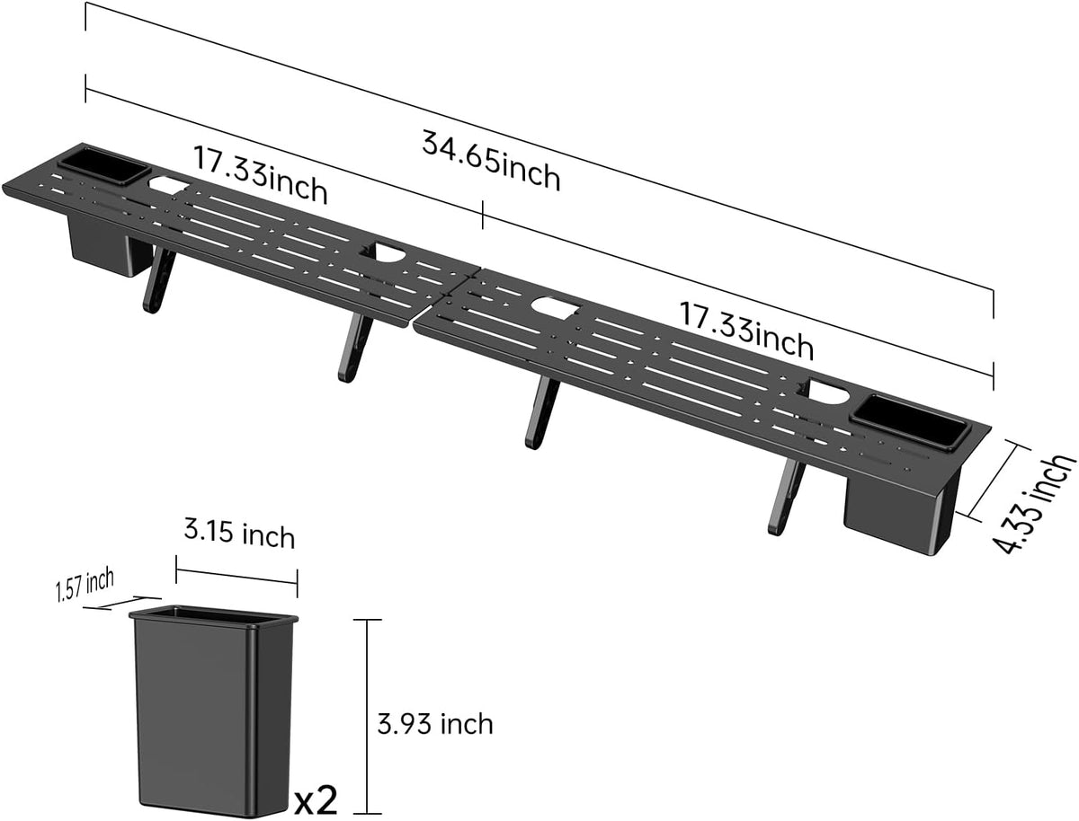 Adjustable Steel TV Top Shelf for Soundbar, Soundbar Stand
