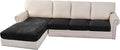 H.VERSAILTEX Velvet Stretch Sectional Couch Covers 4 Pieces Sofa Seat Cushion by HVERSAILTEX