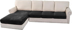 H.VERSAILTEX Velvet Stretch Sectional Couch Covers 4 Pieces Sofa Seat Cushion by HVERSAILTEX