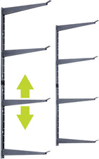 Delta Heavy Duty Lumber Storage Rack Cycle, Holds Up to 800 lbs - Easy to Install Wood Storage Rack with Fully Adjustable Arms - Steel Construction Storage Solution for Garage, Basement & Pantry