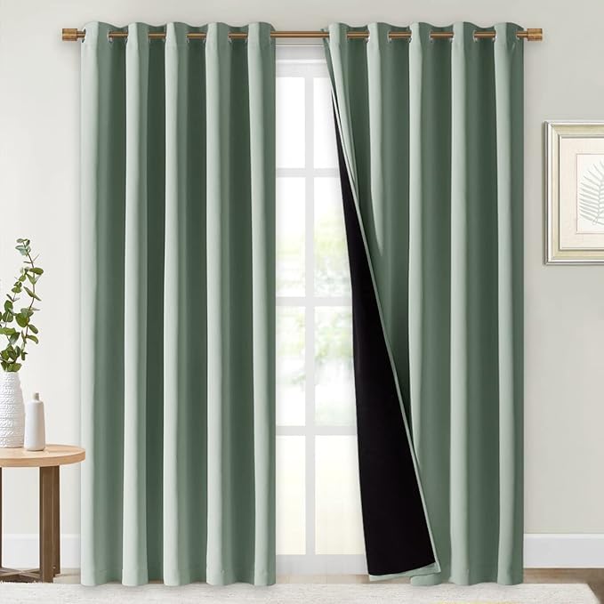 NICETOWN 100% Blackout Window Curtain Panels, Cold and Full Light Blocking by NICETOWN