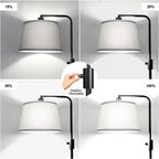 【Upgraded】 Dimmable Floor Lamp, 1000 Lumens LED Edison Bulb Included, Arc Floor Lamps for Living Room Modern Standing Lamp with Gray Shade, Tall Lamps for Living Room Bedroom Office Dining Room