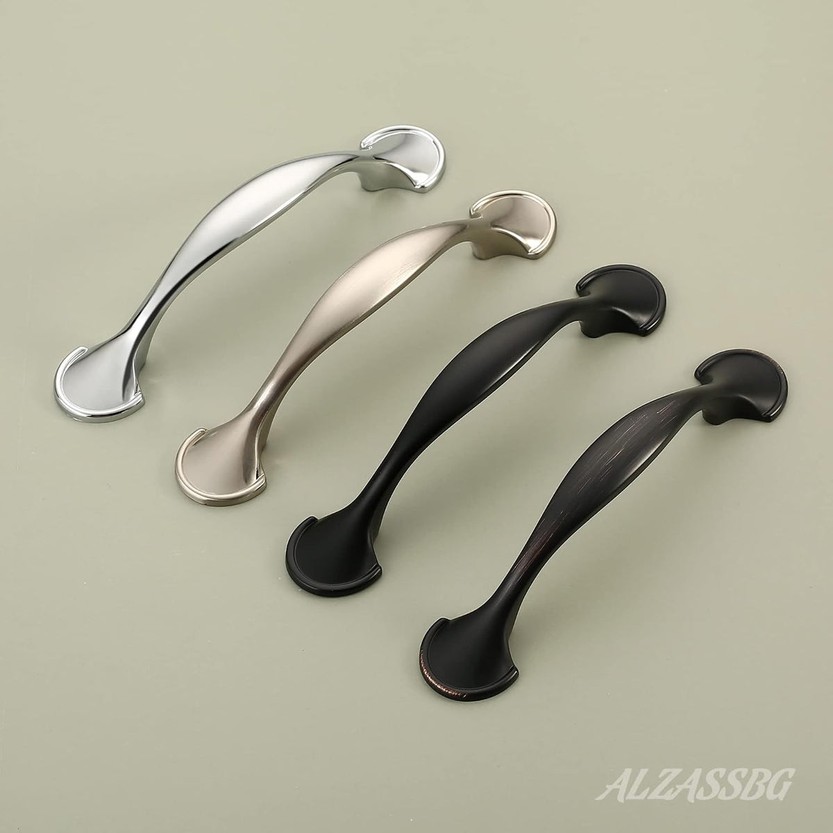 3" Brushed Satin Nickel Cabinet Pulls 10 Pack, AL3025SN