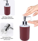 LGURT Red Bath Accessories Set — 4-Pc Dispenser, Toothbrush Holder & Cup