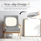 Newwiee Set of 4 Stretch Patio Cushion Covers Sofa Couch Seat Chair Slipcovers - Image 5