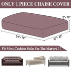 Couch Cushion Chaise Lounge Cover Washable Separate Seat Chaise Couch Cover - Image 6
