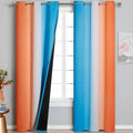 Thermal Insulated Blue and Orange Curtains by ESTELARTEXTILER